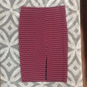 Zara geometric high waist pencil skirt